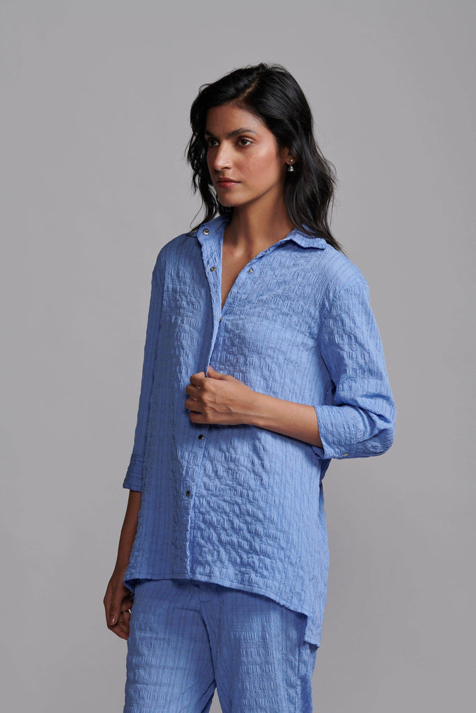 CRINKLE TEXTURED SHIRT - dash and dot dash and dot
