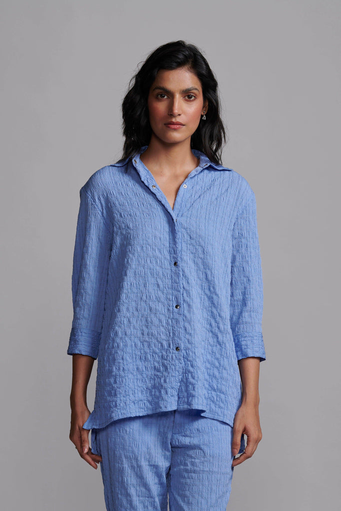CRINKLE TEXTURED SHIRT - dash and dot dash and dot