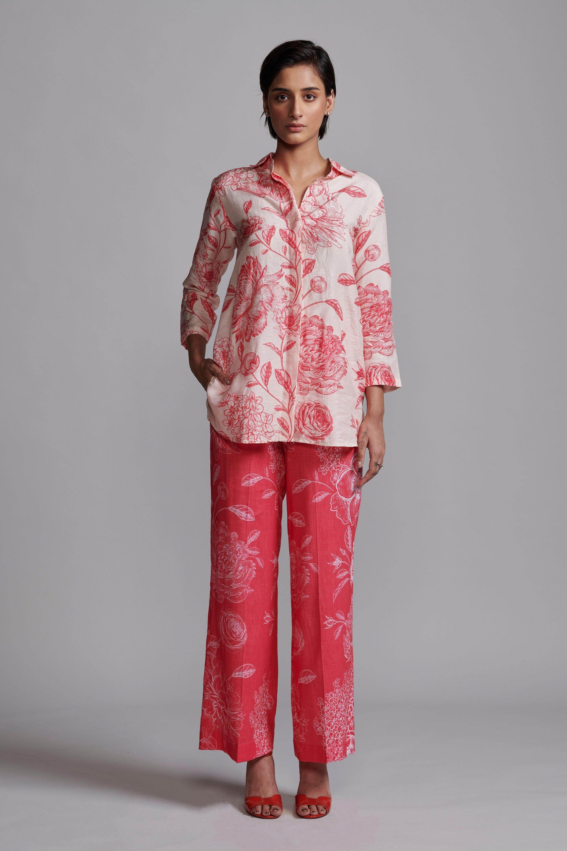 FLORAL PRINT PANT - dash and dot