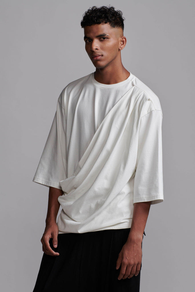 DRAPED TEE - dash and dot dash and dot