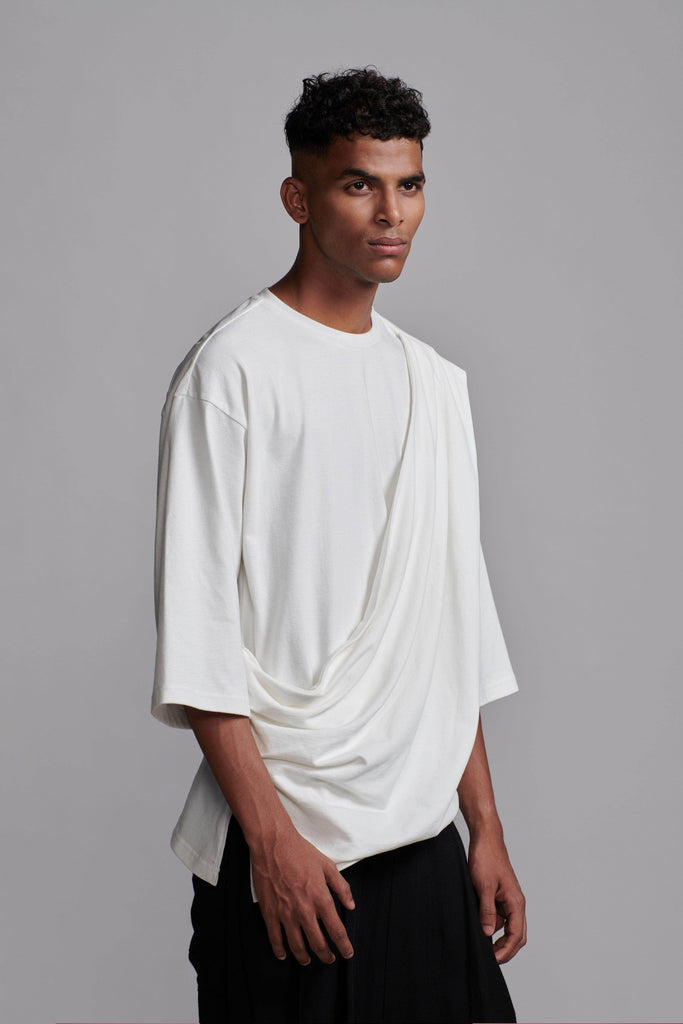 DRAPED TEE - dash and dot dash and dot