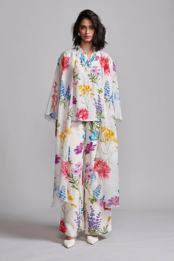 FRONT OPEN FLORAL SHIRT - dash and dot dash and dot