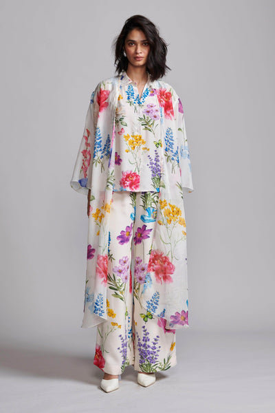 FRONT OPEN FLORAL SHIRT - dash and dot