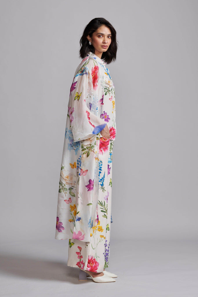 FRONT OPEN FLORAL SHIRT - dash and dot dash and dot