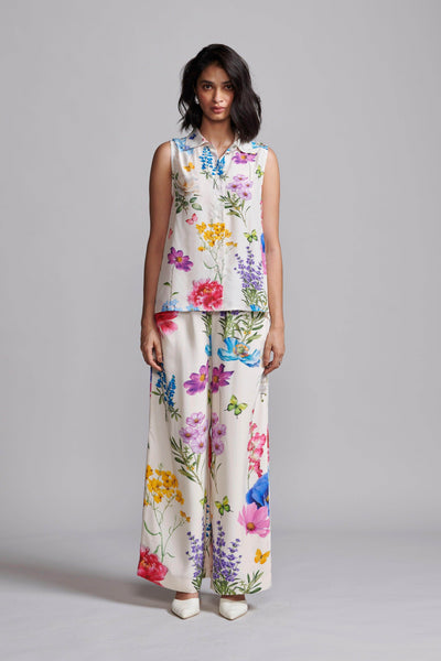 FLORAL WIDE-LEGGED PANT - dash and dot