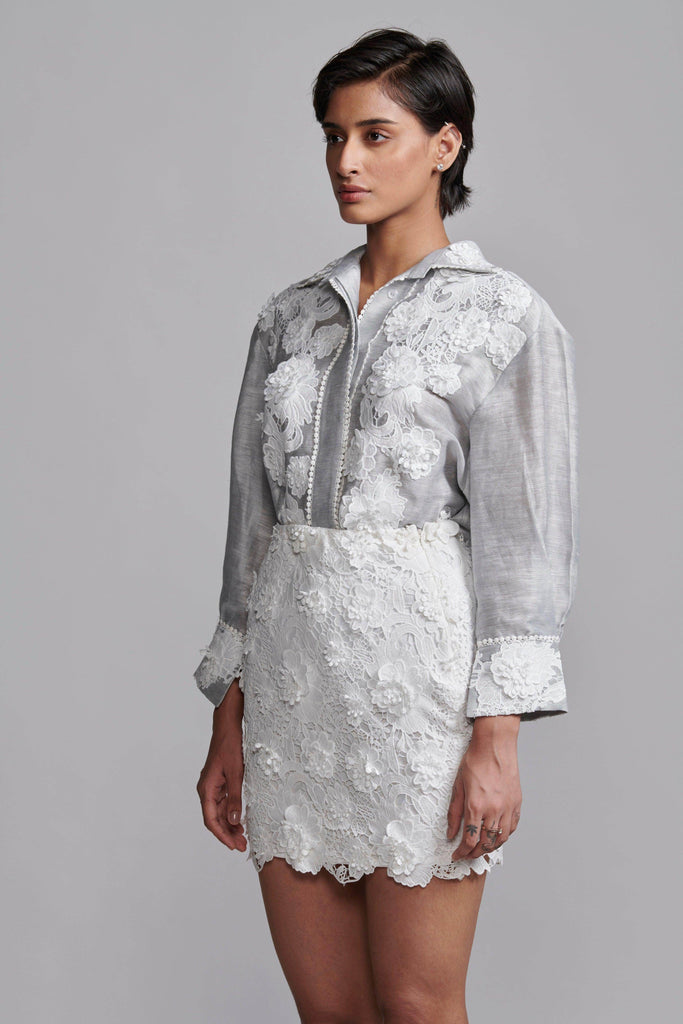 LACE MINI SKIRT - dash and dot dash and dot