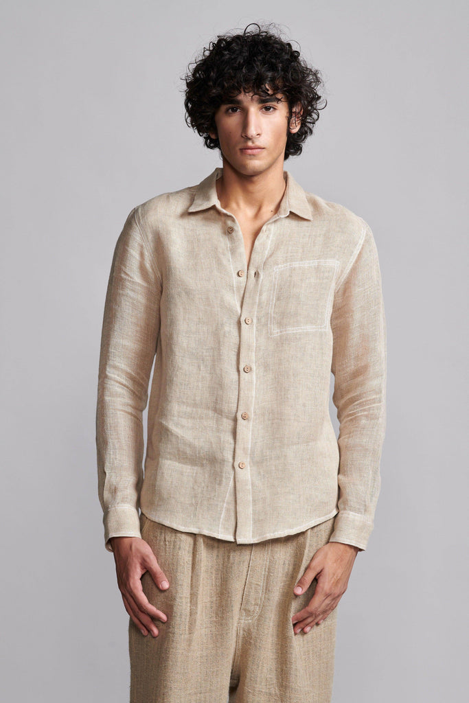 JUTE LINEN SHIRT - dash and dot dash and dot