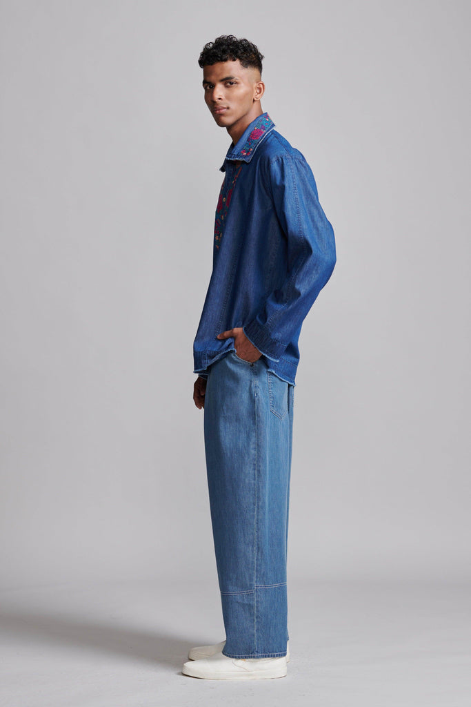 WASHED DENIM PANT - dash and dot dash and dot