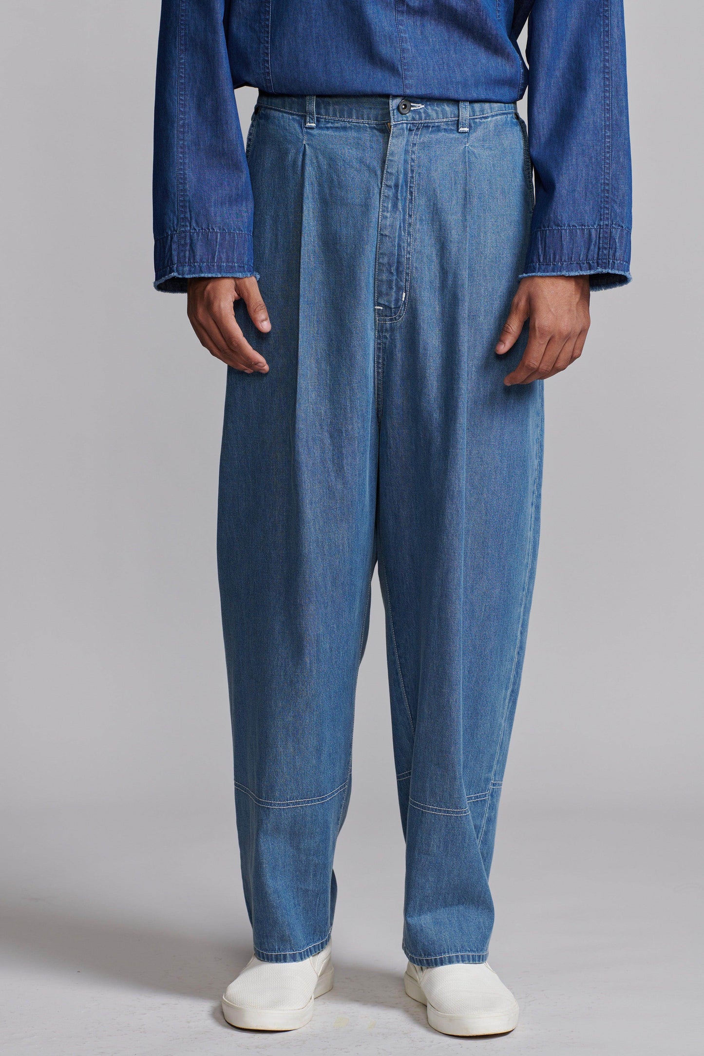 WASHED DENIM PANT - dash and dot