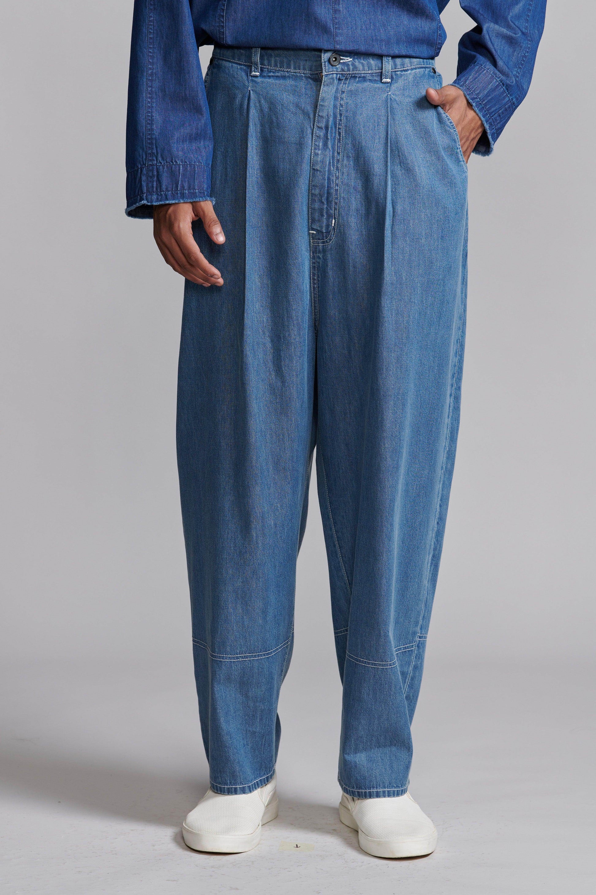 WASHED DENIM PANT - dash and dot