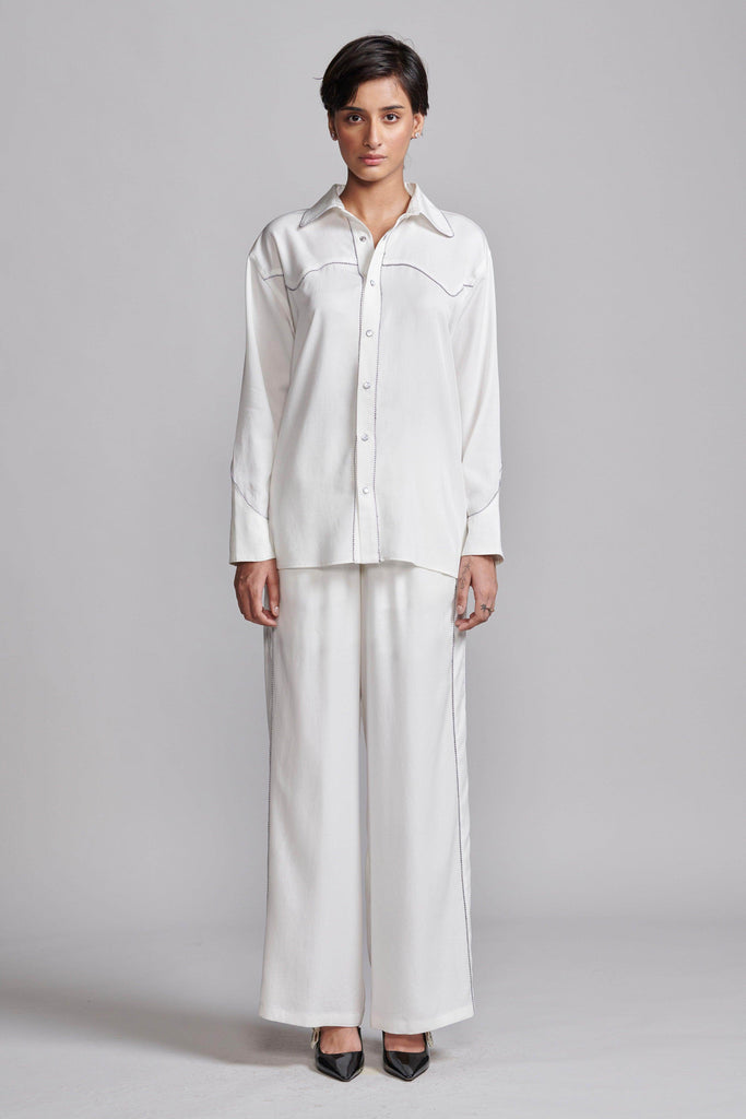 CONTRAST PIPED PANT - dash and dot dash and dot