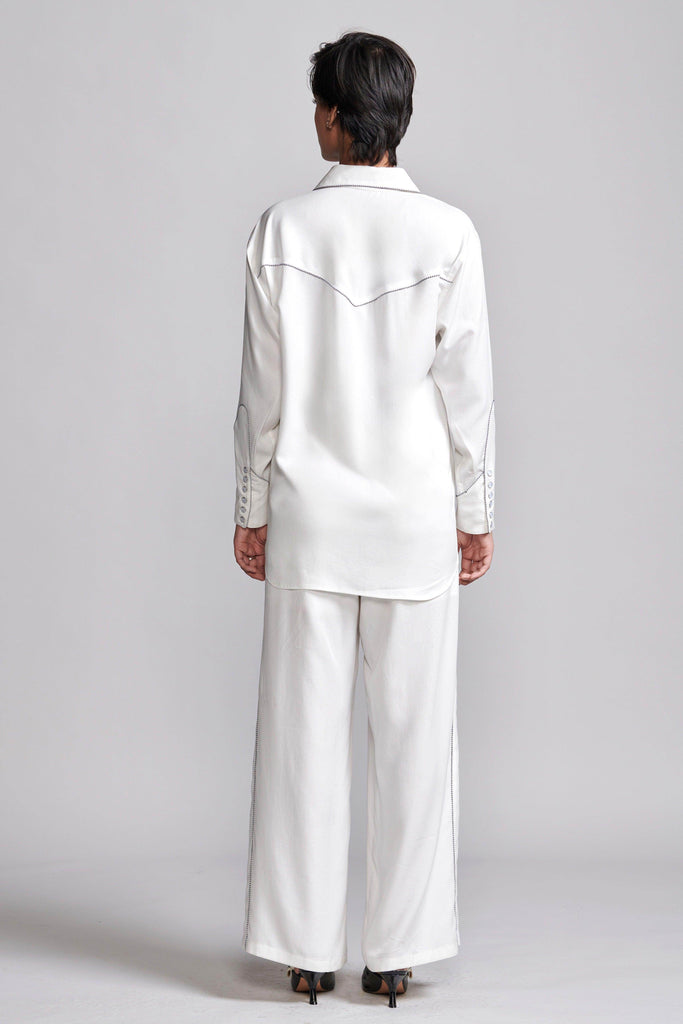 CONTRAST PIPED PANT - dash and dot dash and dot