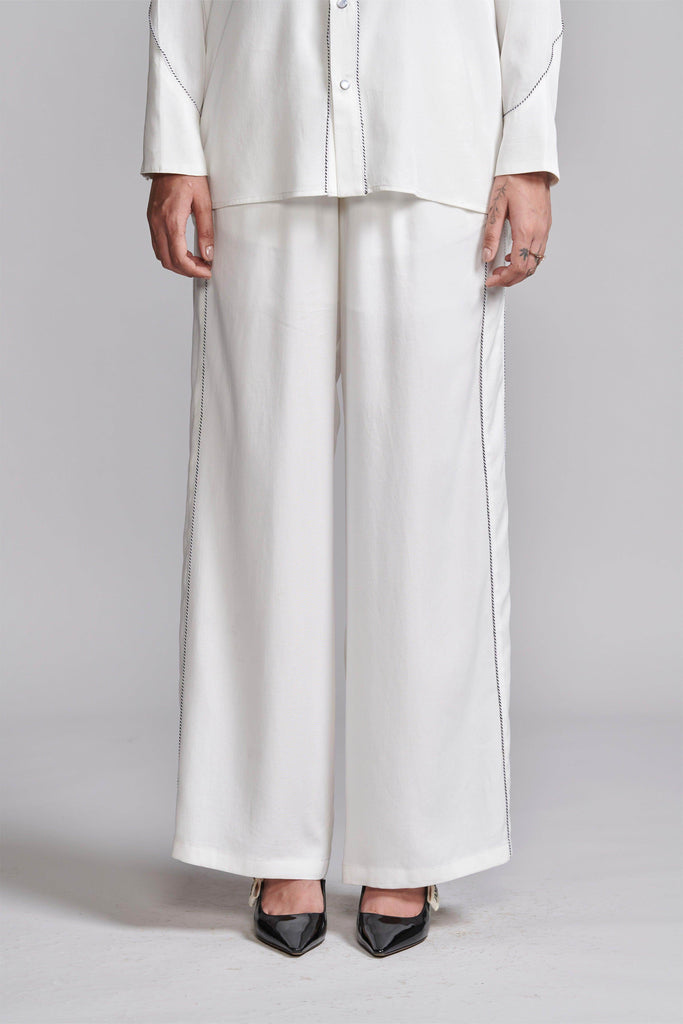 CONTRAST PIPED PANT - dash and dot dash and dot