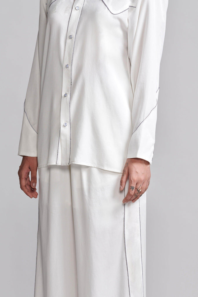 CONTRAST PIPED SHIRT - dash and dot dash and dot