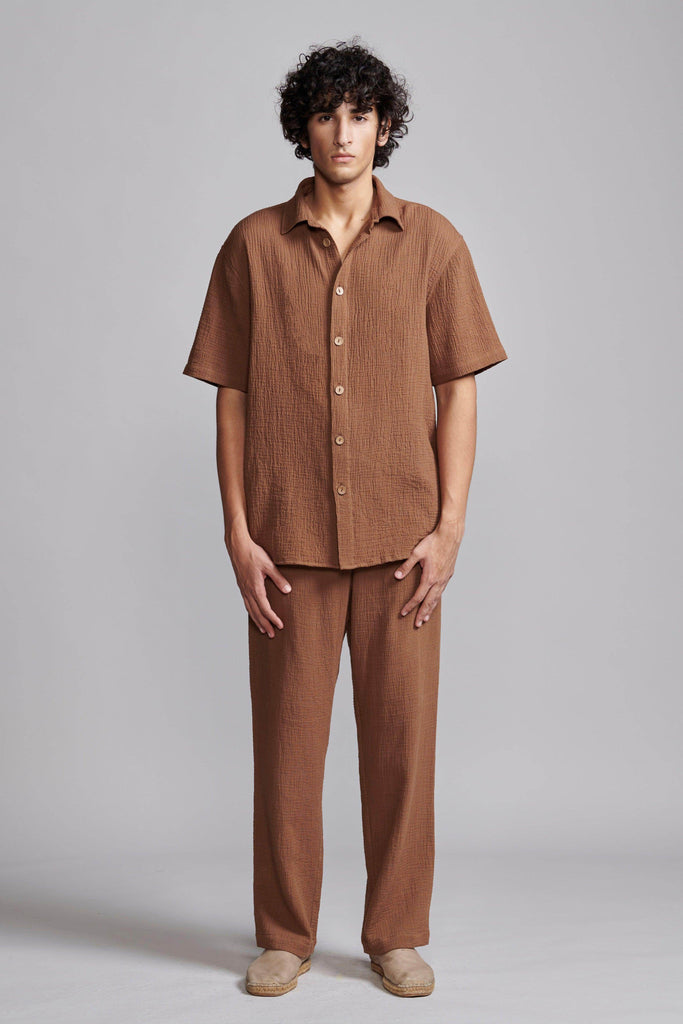 CRINKLE COTTON SHIRT - dash and dot dash and dot