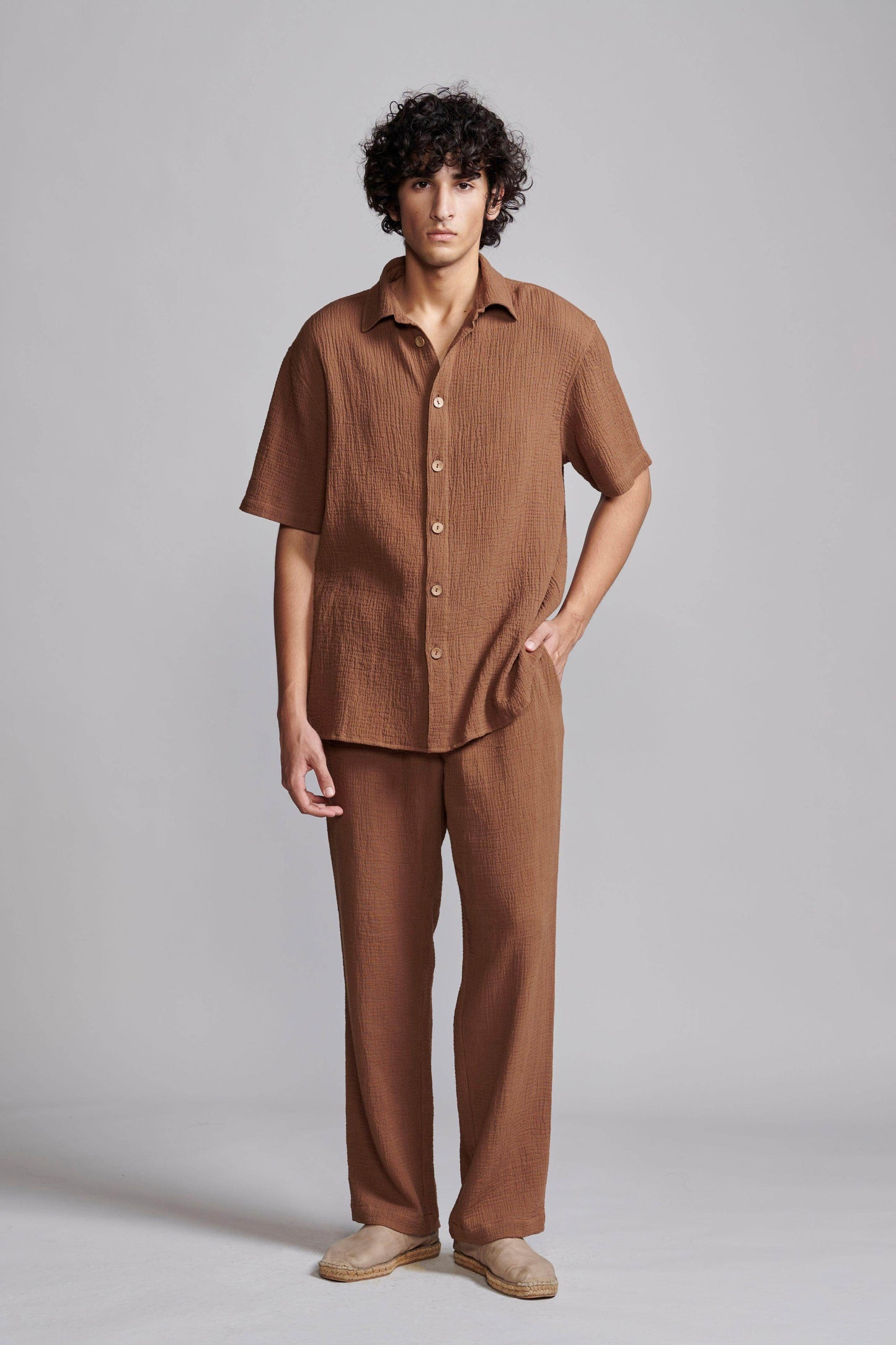 CRINKLE COTTON PANT - dash and dot