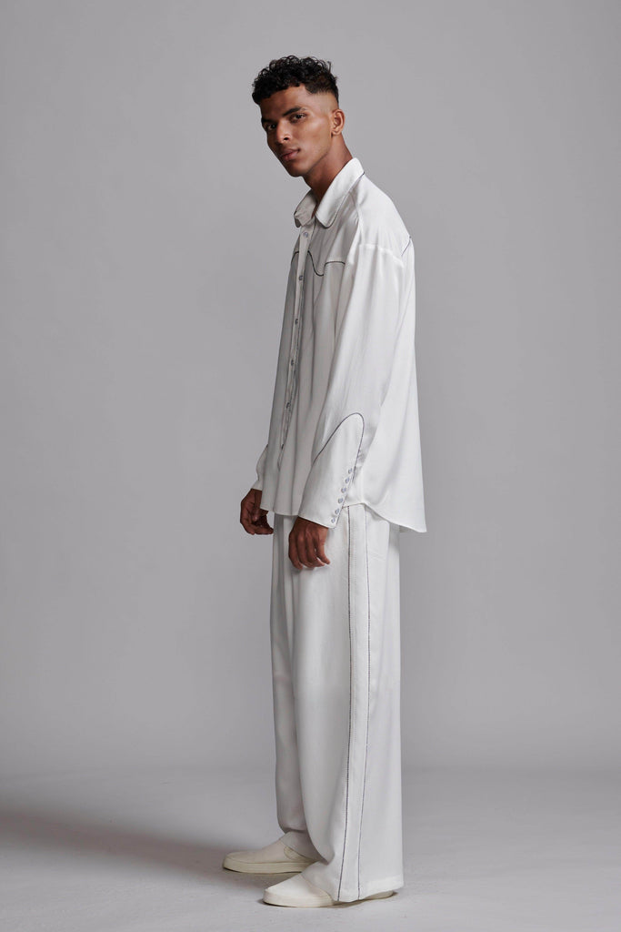 CONTRAST PIPED PANT - dash and dot dash and dot