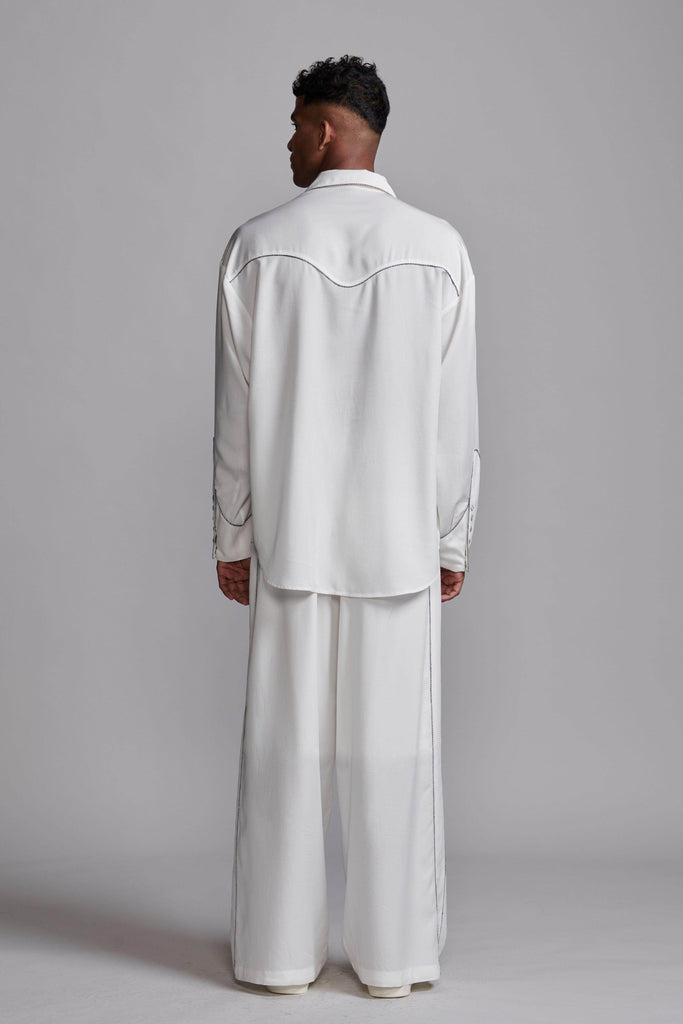 CONTRAST PIPED PANT - dash and dot dash and dot