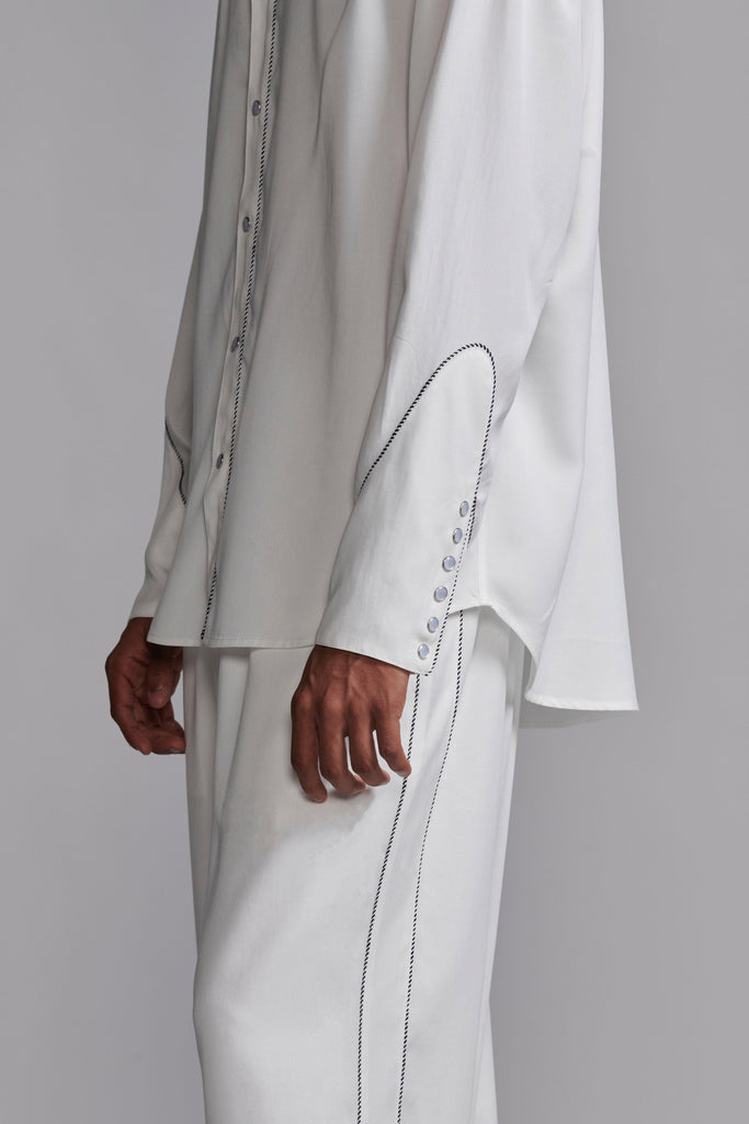 CONTRAST PIPED SHIRT - dash and dot dash and dot