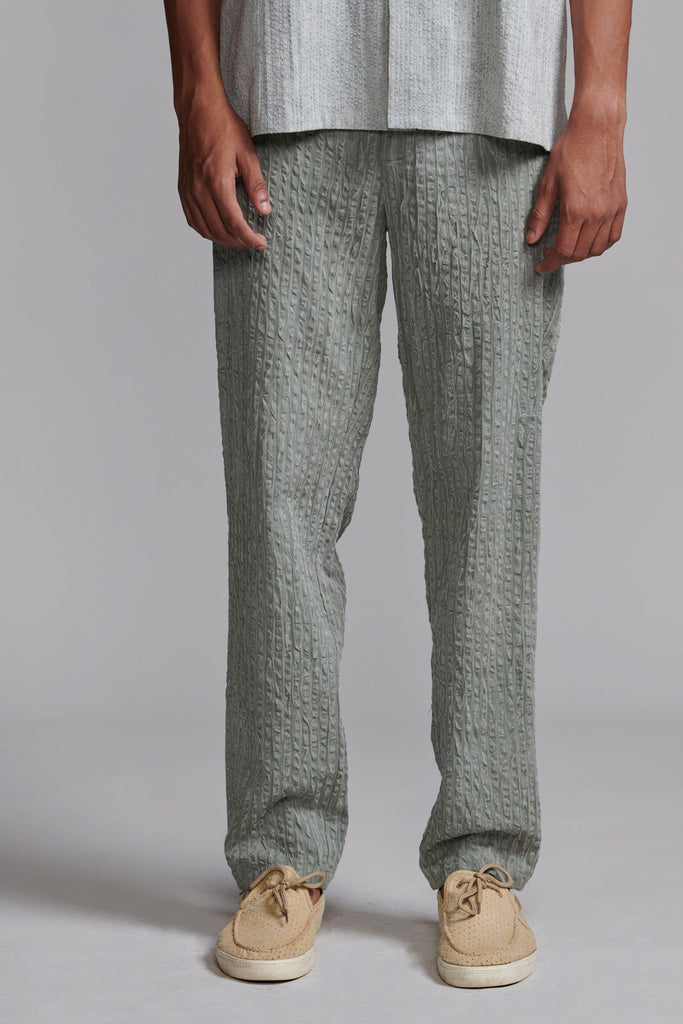 WASHED SEERSUCKER PANT - dash and dot dash and dot