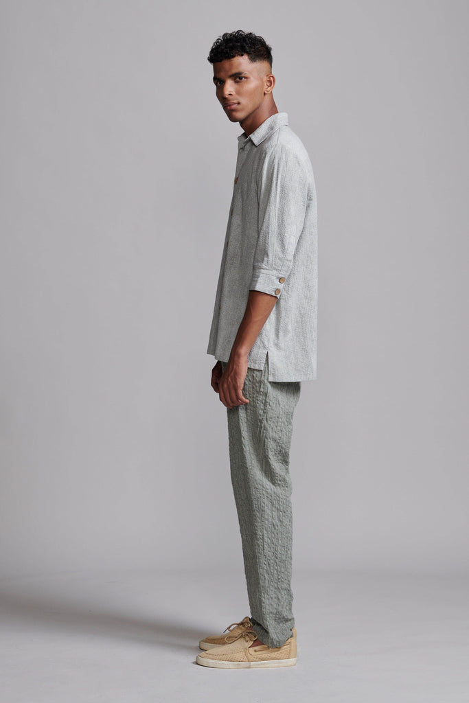 WASHED SEERSUCKER SHIRT - dash and dot dash and dot