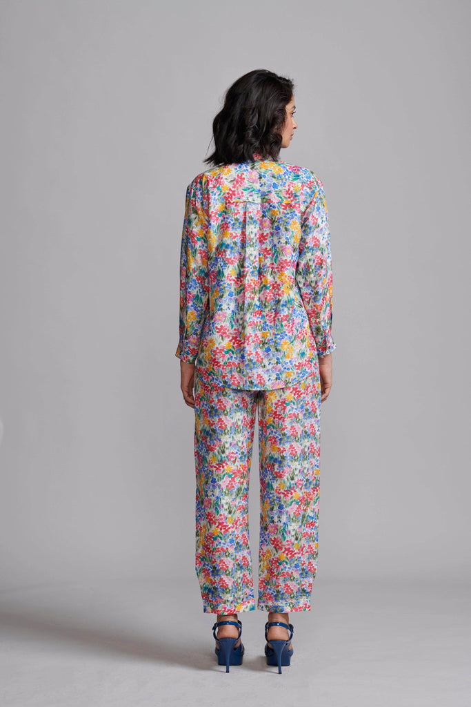 FLORAL PRINTED LINEN SHIRT - dash and dot dash and dot