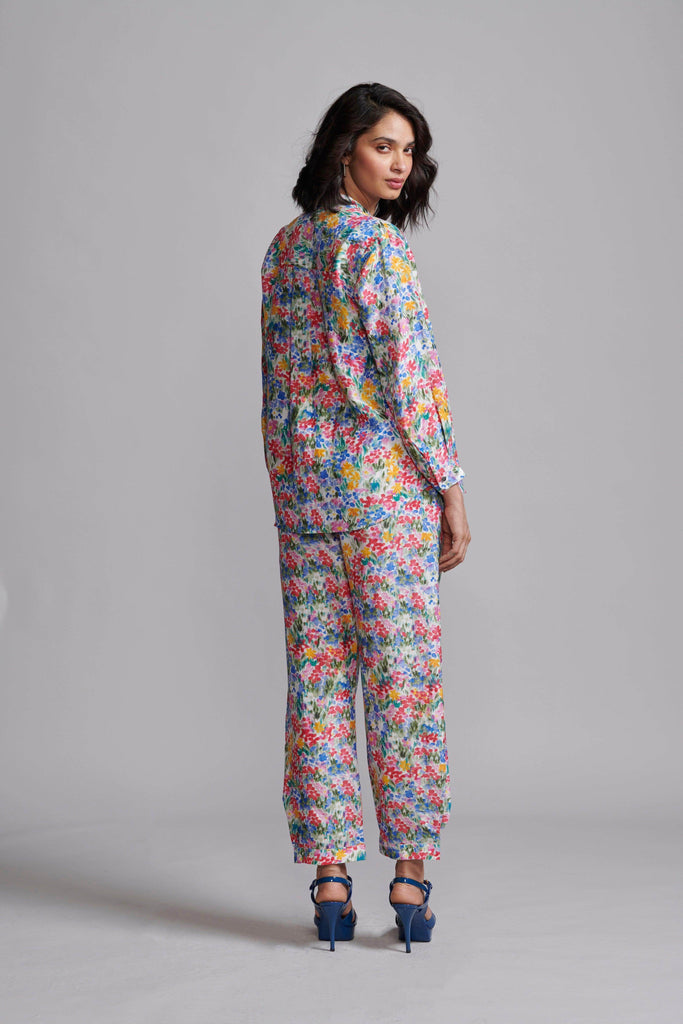 FLORAL PRINTED LINEN SHIRT - dash and dot dash and dot