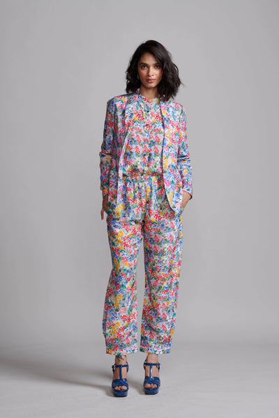 FLORAL LINEN BLAZER, SHIRT AND PANT - dash and dot