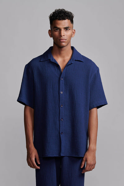 CRINKLE COTTON SHIRT - dash and dot