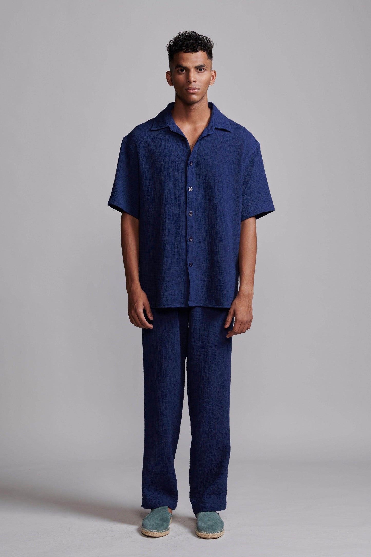 CRINKLE COTTON PANT SET - dash and dot