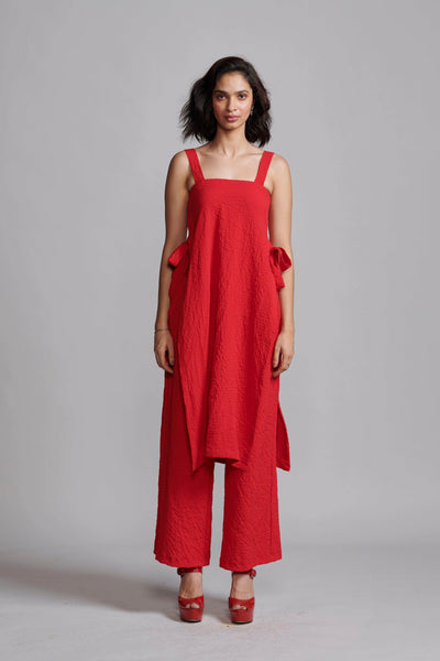 TEXTURED SIDE TIE SET - dash and dot