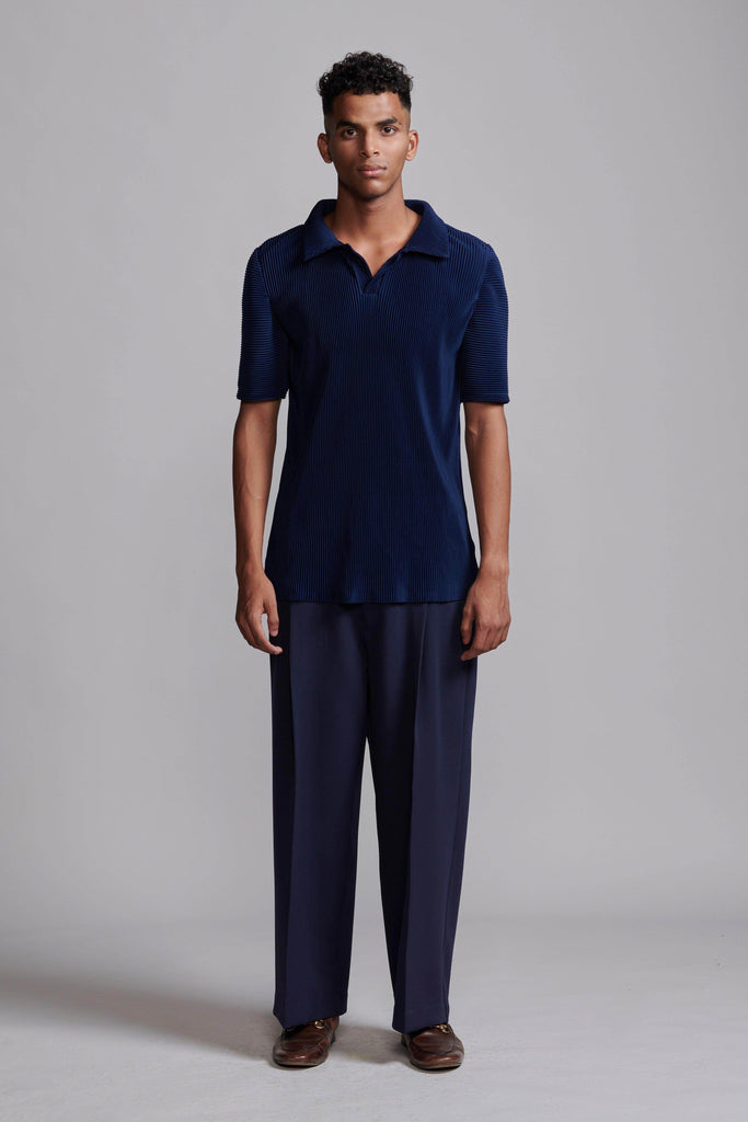 PLEAT POLO - dash and dot dash and dot