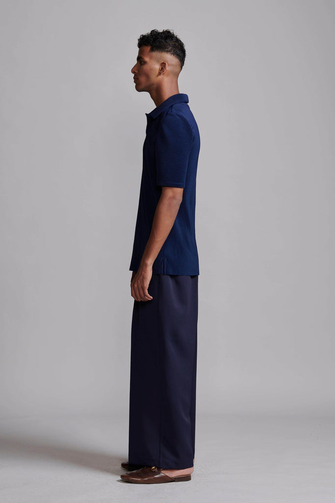 PLEAT POLO - dash and dot dash and dot