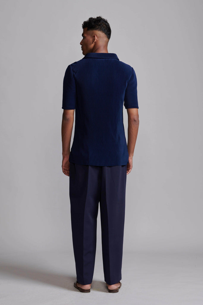 PLEAT POLO - dash and dot dash and dot