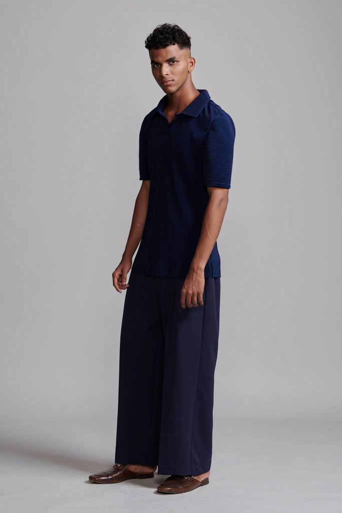 PLEAT POLO - dash and dot dash and dot