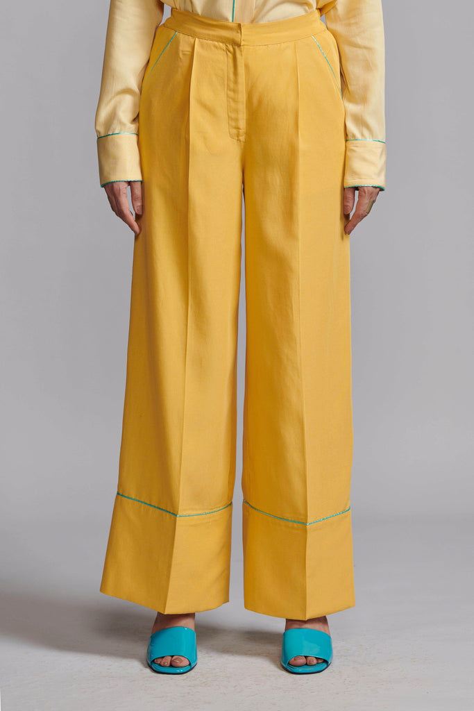 CONTRAST PIPING PANT - dash and dot dash and dot