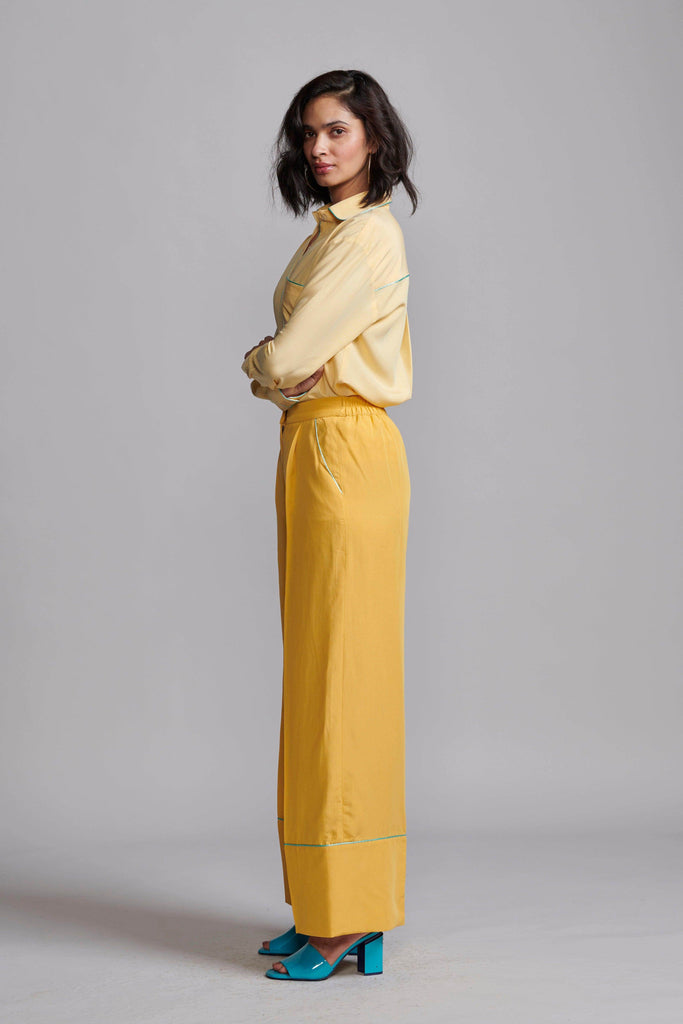 CONTRAST PIPING PANT - dash and dot dash and dot