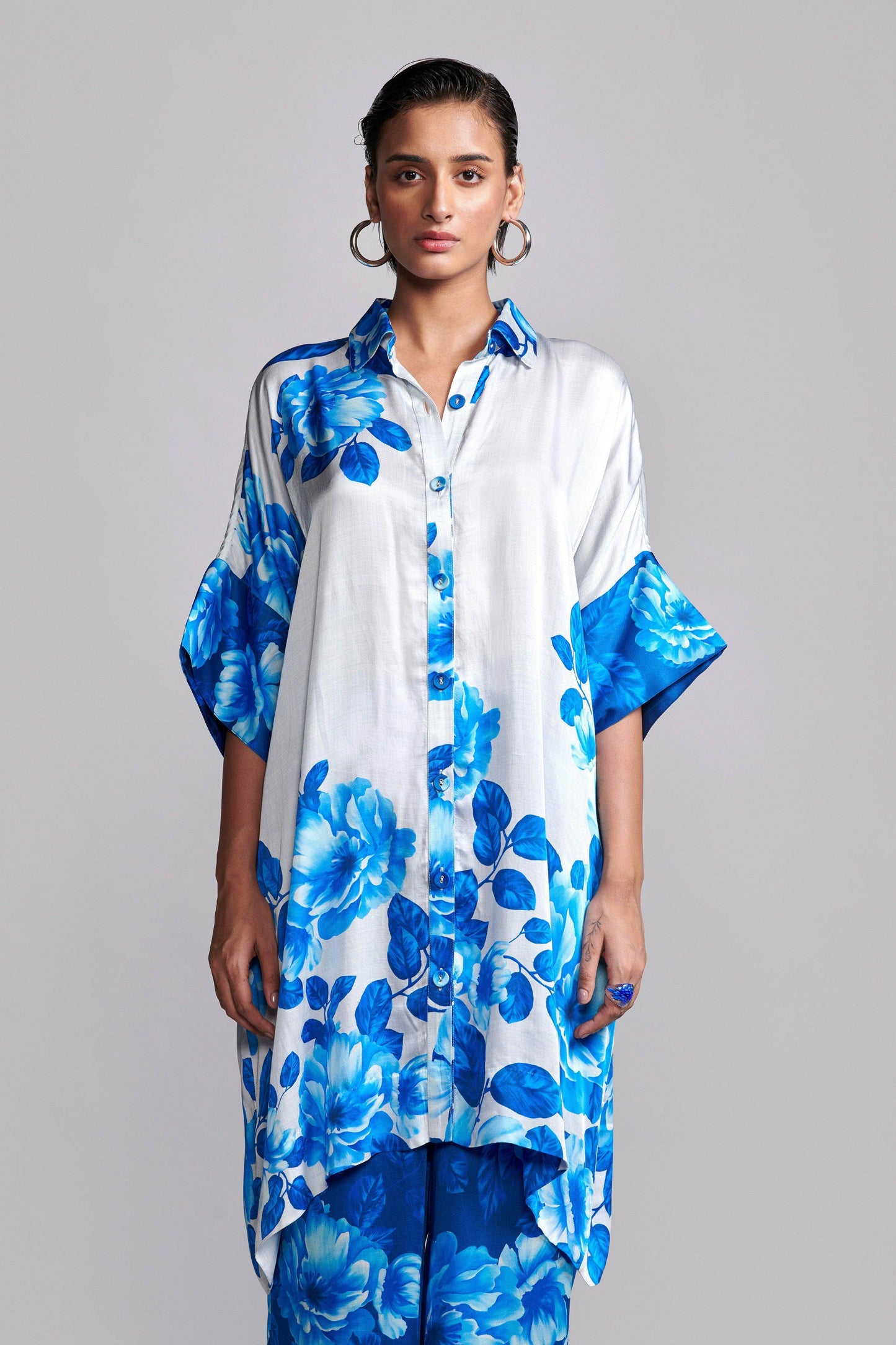 BOXY FLORAL SHIRT - dash and dot