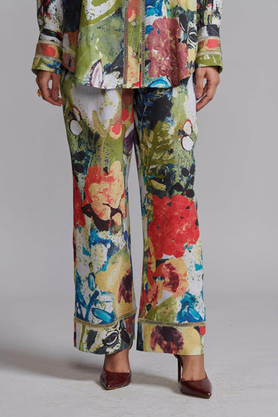 LINEN PRINTED PANT - dash and dot