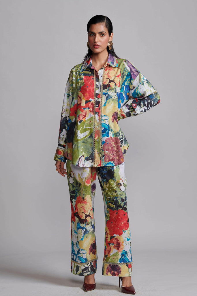 LINEN PRINTED SET - dash and dot dash and dot