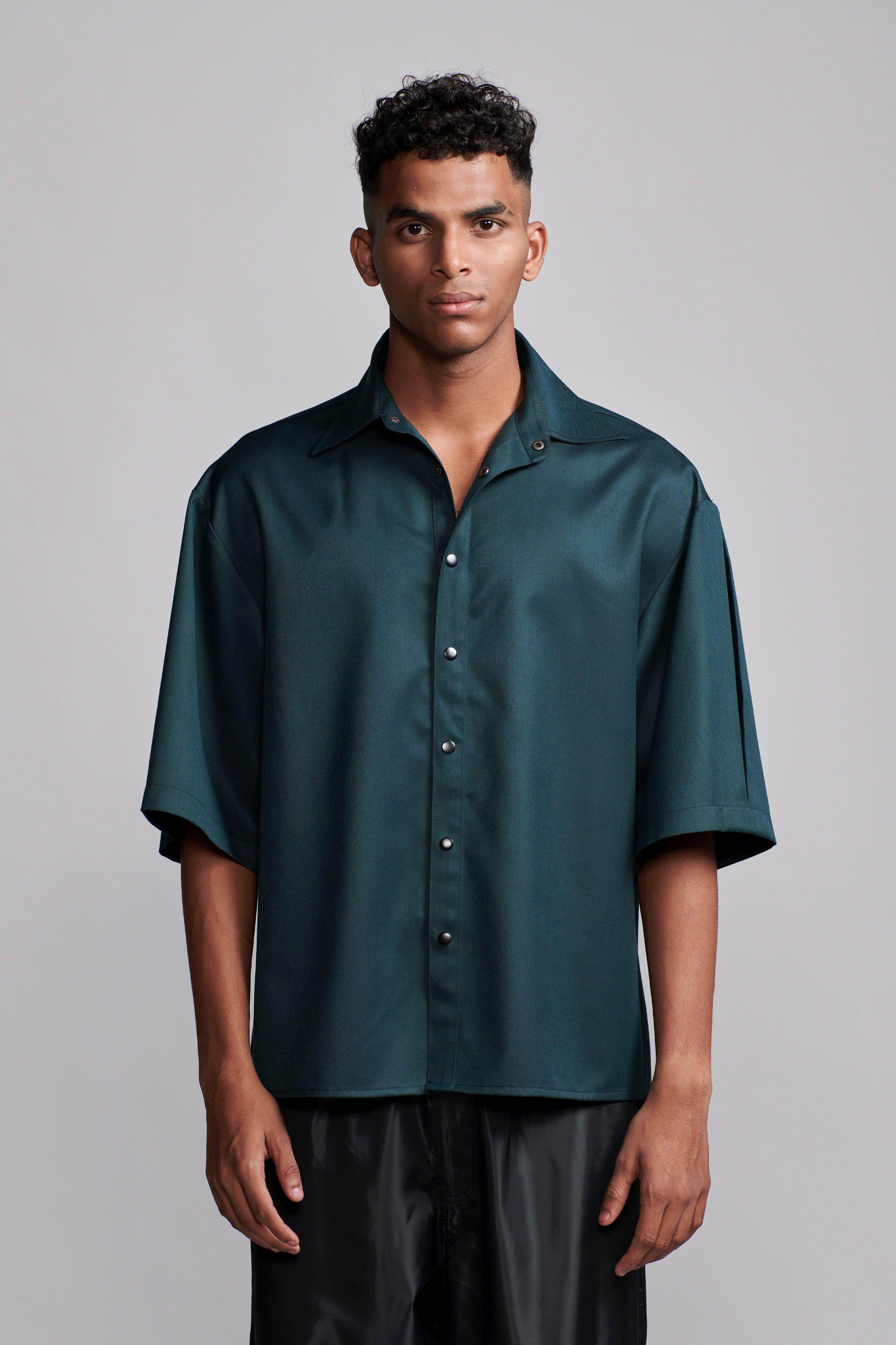 Back Box Pleat Shirt M / Forest Green Back Box Pleat Shirt M / Forest Green