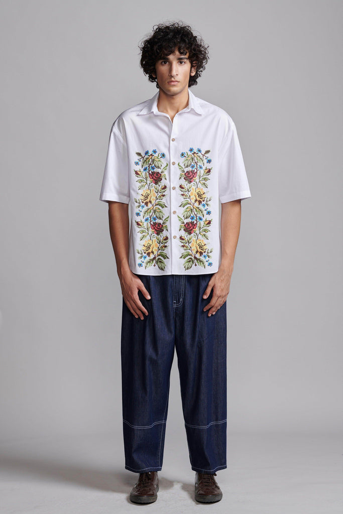 WASHED DENIM PANT - dash and dot dash and dot