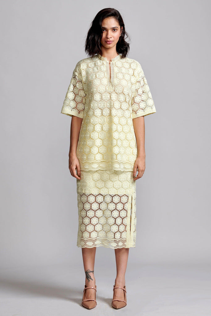 LEMON LACE TOP - dash and dot dash and dot