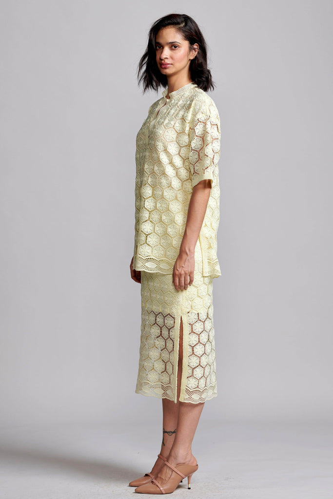 LEMON LACE TOP - dash and dot dash and dot