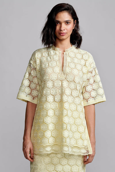 LEMON LACE TOP - dash and dot