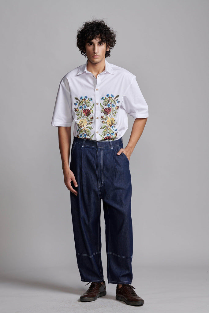 WASHED DENIM PANT - dash and dot dash and dot