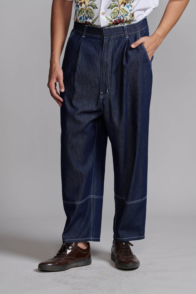 WASHED DENIM PANT - dash and dot dash and dot