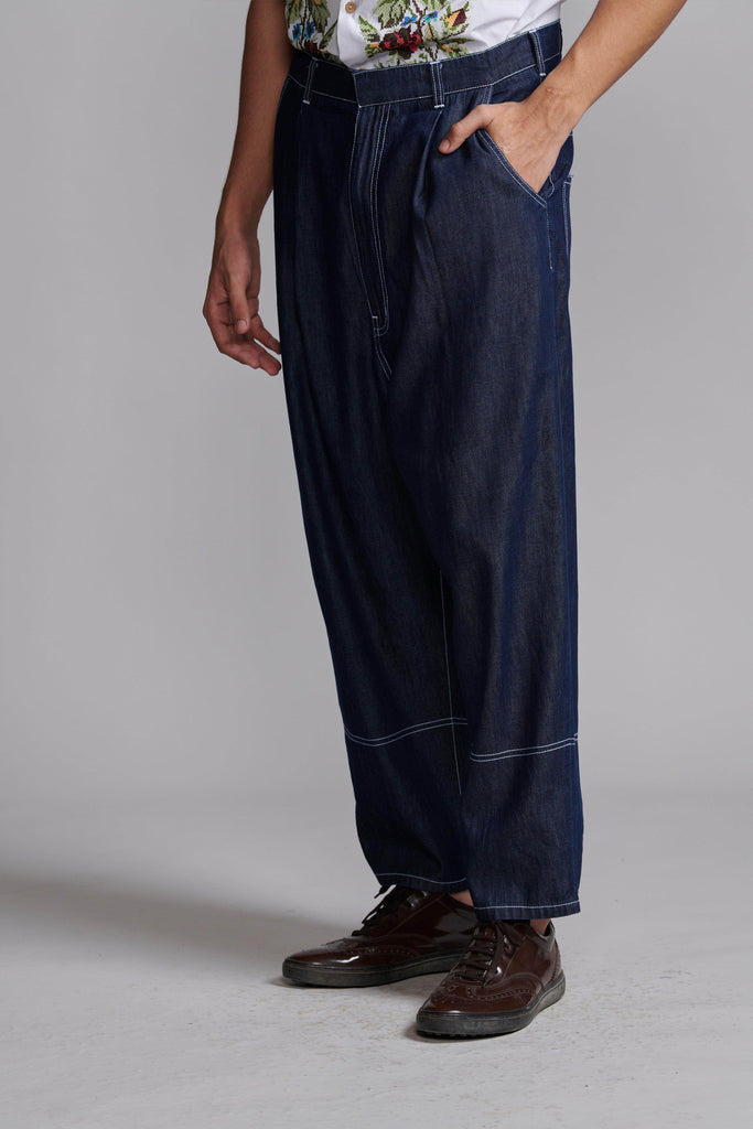 WASHED DENIM PANT - dash and dot dash and dot