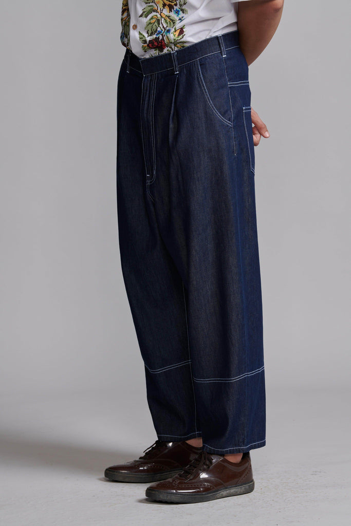 WASHED DENIM PANT - dash and dot dash and dot