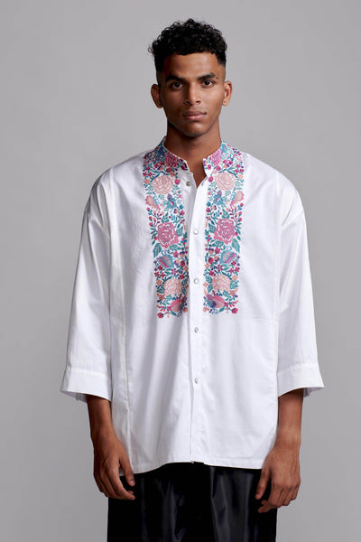 EMBROIDERED BIB SHIRT - dash and dot